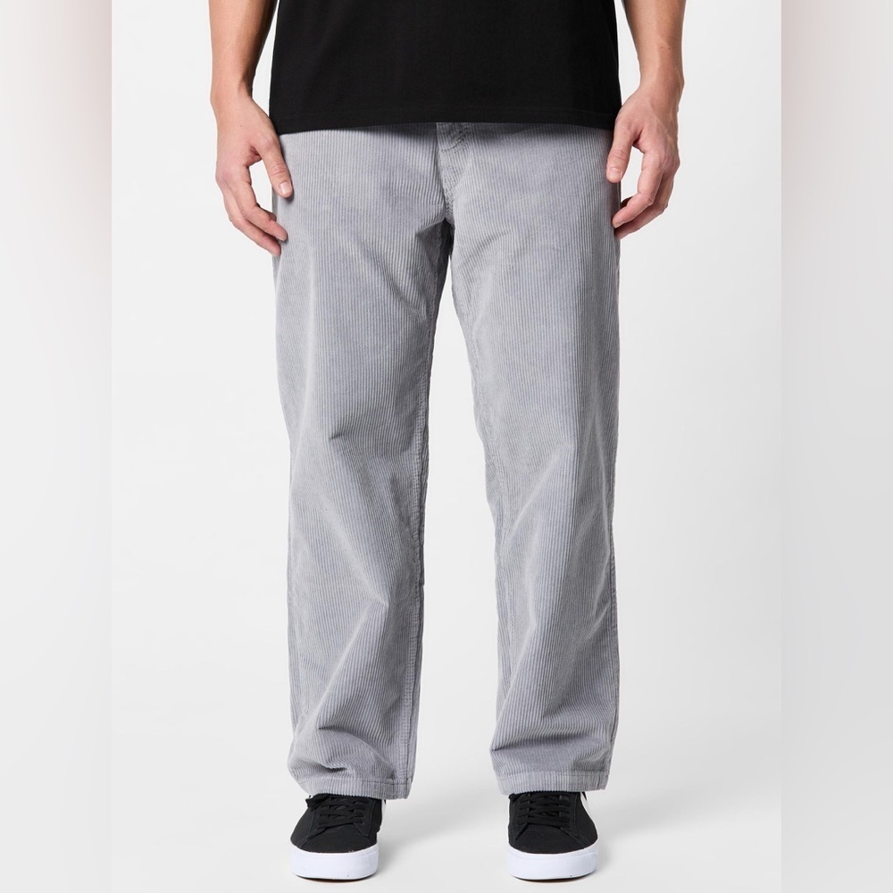 Polar Skate Co. Big Boy Cord Pants Size 36 X 32 Silver Light Gray Corduroy NWT